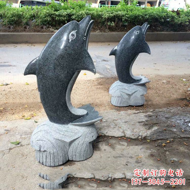 绵阳青石海豚雕塑--精致好看与象征意义一起令人惊叹