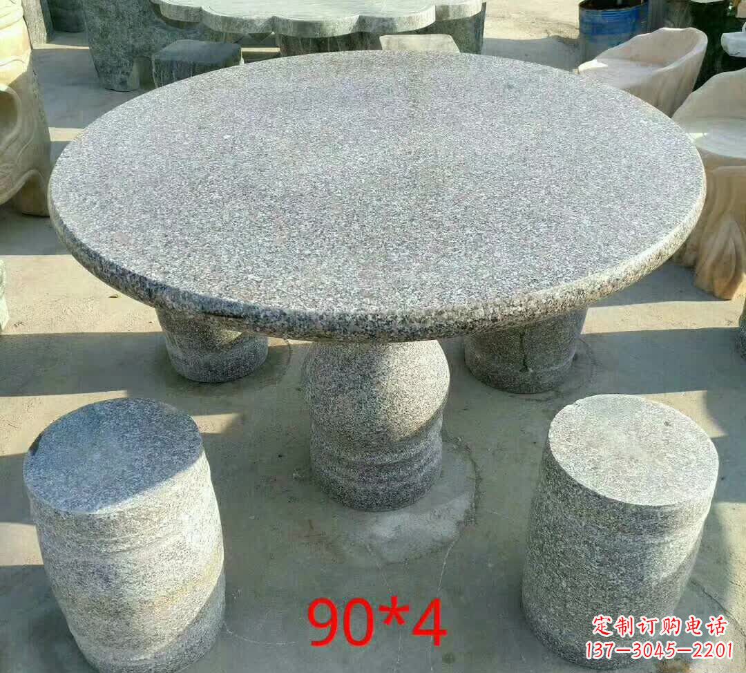 绵阳青石户外石桌凳雕塑