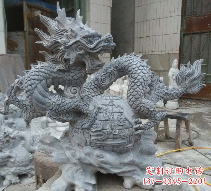 绵阳传统文化的艺术品——青石龙雕塑