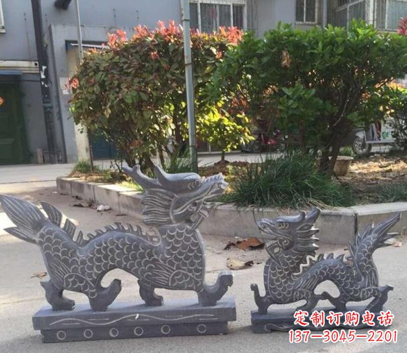 绵阳青石母子龙雕塑