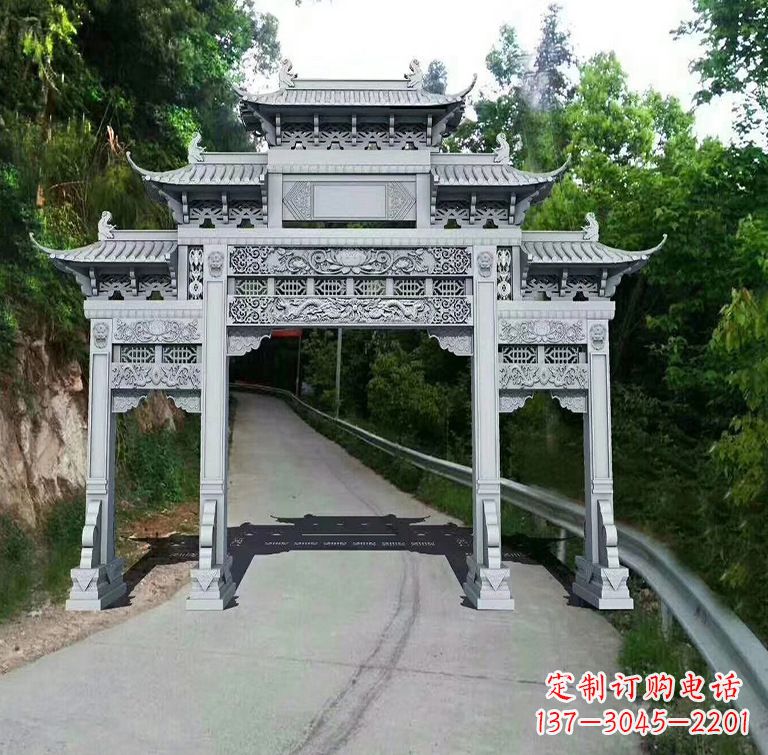 绵阳青石牌坊雕塑,演绎精致经典