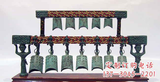 绵阳青铜编钟古代乐器雕塑