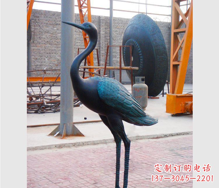 绵阳青铜动物仙鹤雕塑
