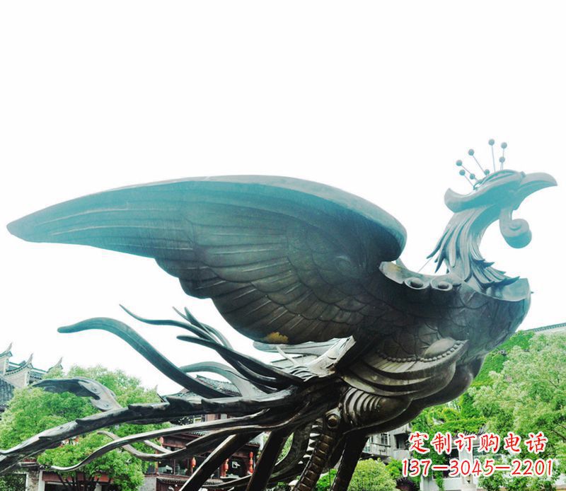 绵阳青铜凤凰雕塑,传承古典魅力