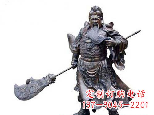 绵阳关羽青铜雕塑,传承历史的精神
