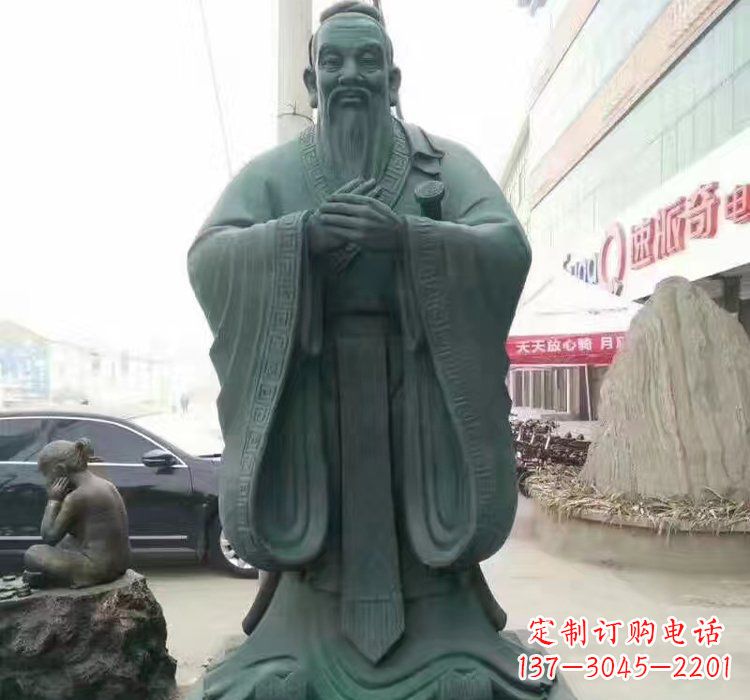 绵阳精美的青铜孔子雕像