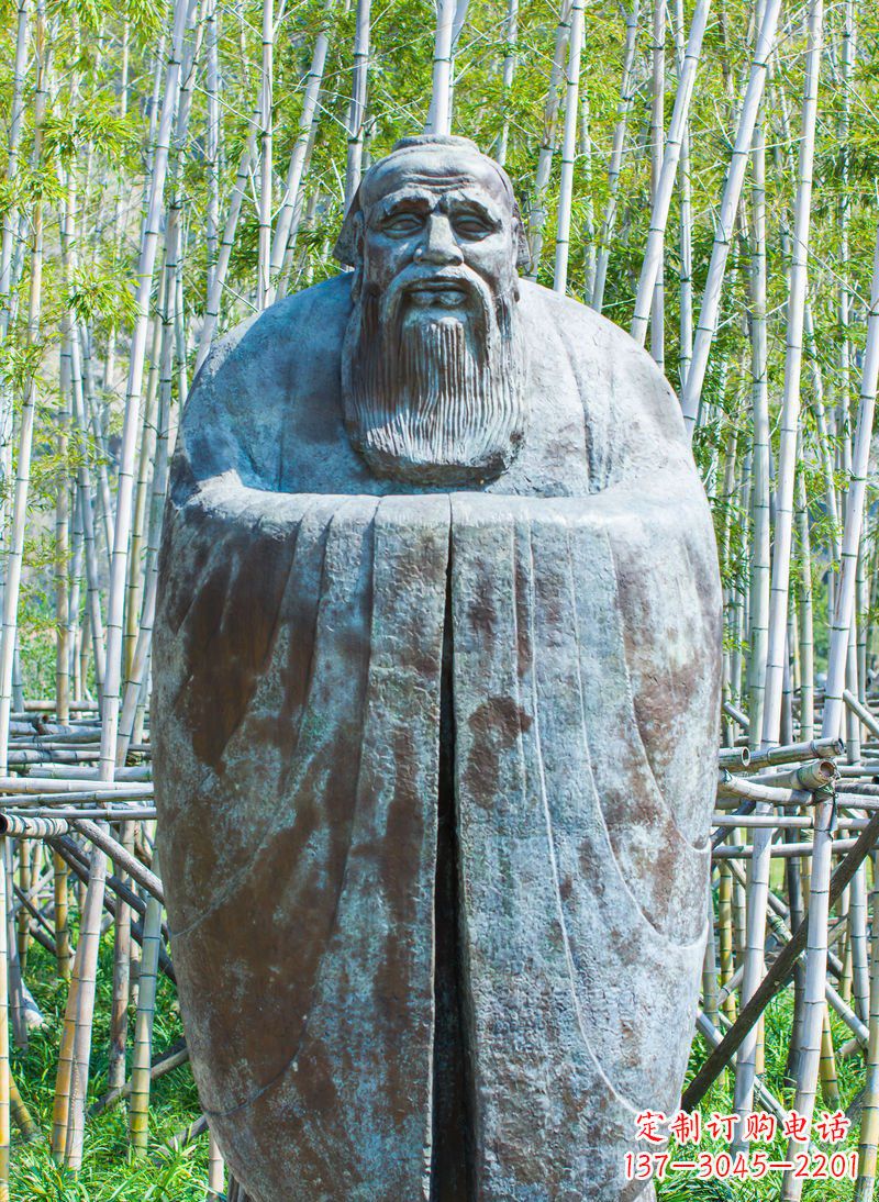 绵阳青铜孔子人像雕塑,真实还原历史智慧精神