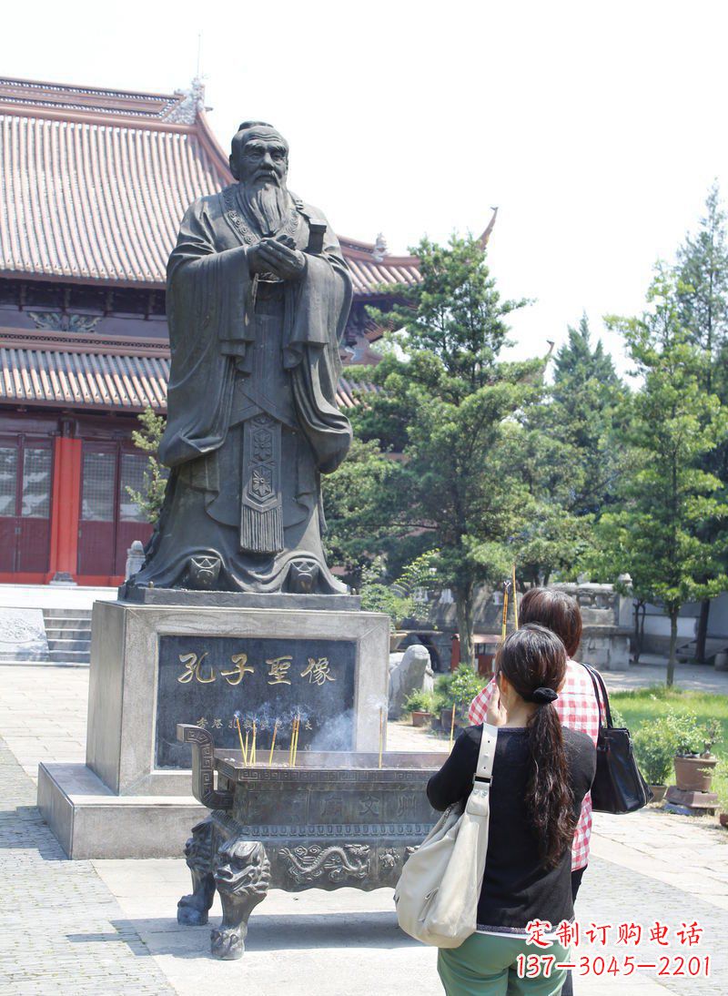 绵阳中领雕塑推出精致青铜孔子雕塑,考究工艺,…