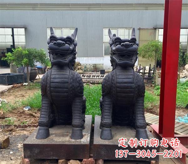 绵阳青铜精美麒麟雕塑,注入艺术气息