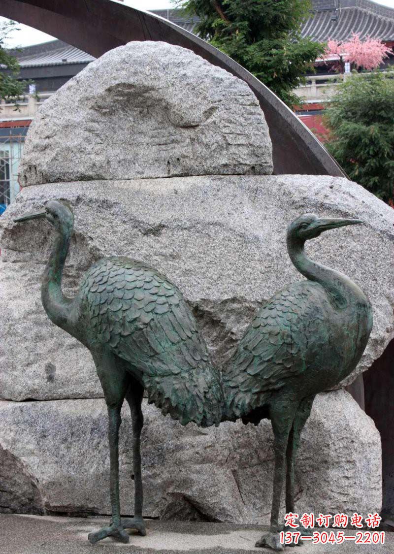 绵阳青铜仙鹤公园动物雕塑--令人叹为观止的完美艺术品