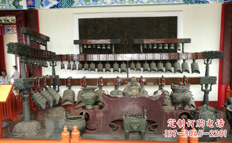 绵阳编钟古典铜雕，灵魂之声传承
