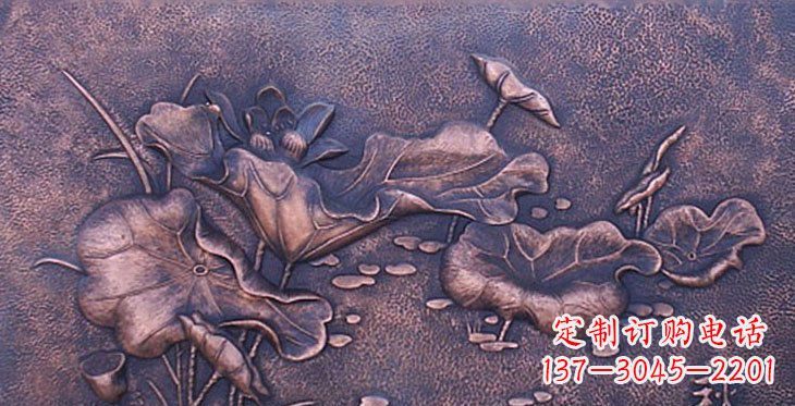 绵阳中领雕塑-靓丽的荷花铜雕塑