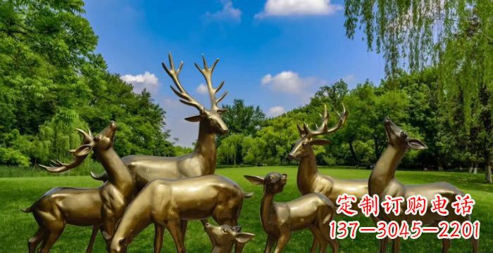 绵阳群雄逐鹿,高贵精美的鹿雕塑
