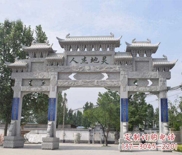 绵阳以大理石铸就美妙牌坊雕塑