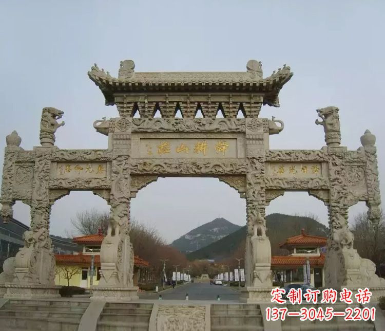 绵阳铭刻美好时光,中领雕塑牌坊石雕