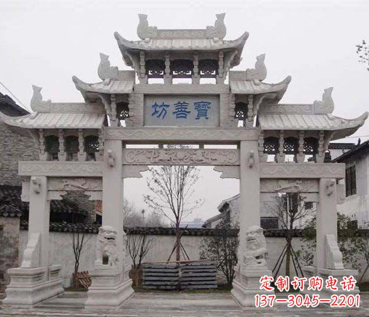 绵阳领雕塑:精美石牌坊石雕艺术品