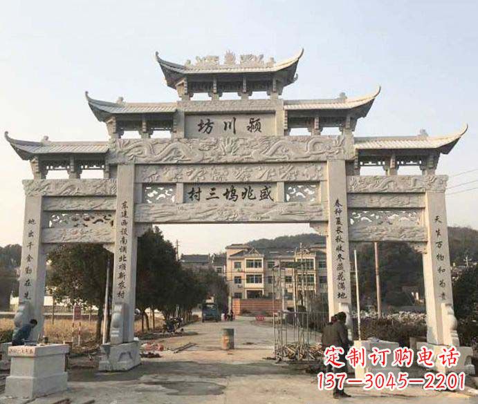 绵阳特色大理石牌坊雕塑