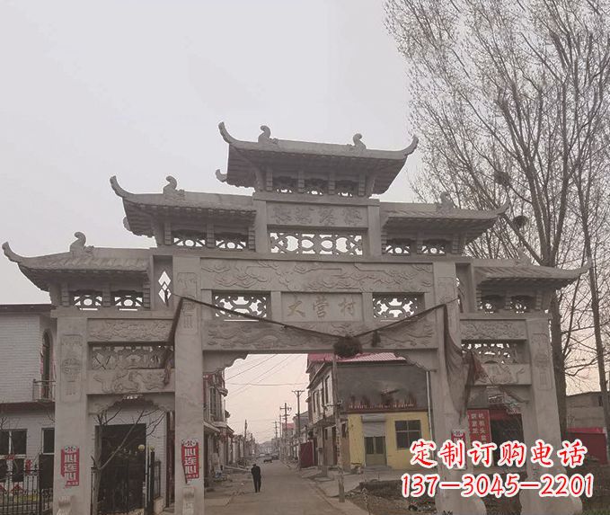 绵阳精美牌坊石雕,定制精美属于您的雕塑