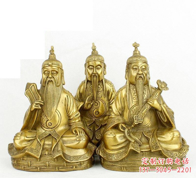 绵阳三清祖师神像铜雕,古典经典展现