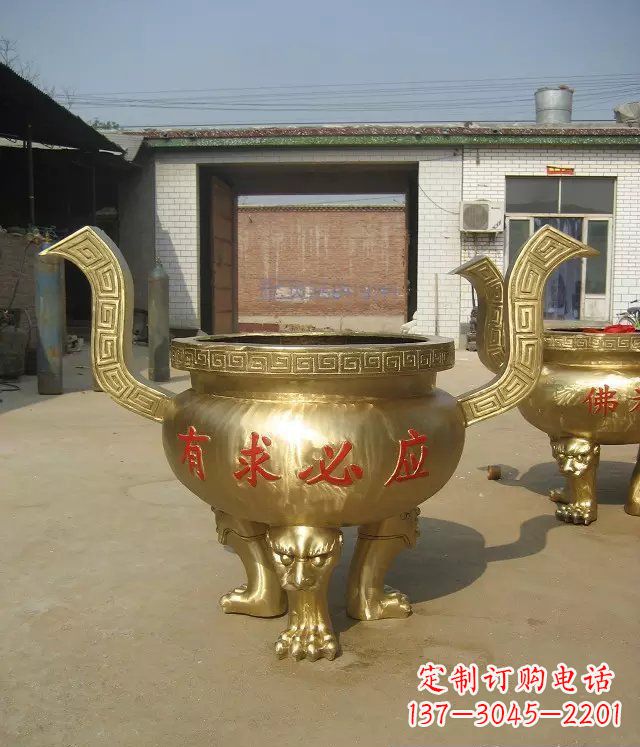 绵阳三足香炉铜雕,装点你的寺庙