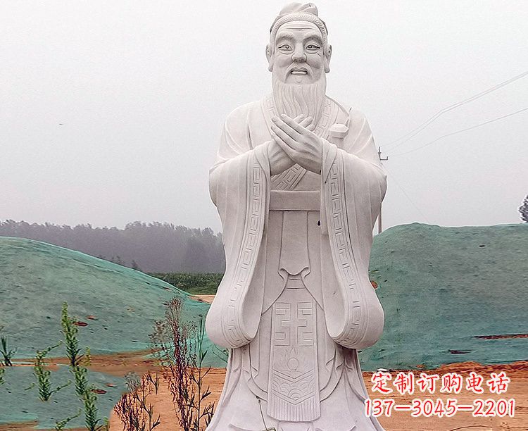 绵阳中领雕塑：精致雕刻的少海公园孔子雕像