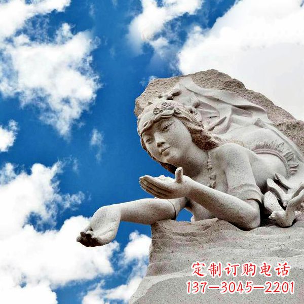 绵阳传说中的精卫—大理石雕塑