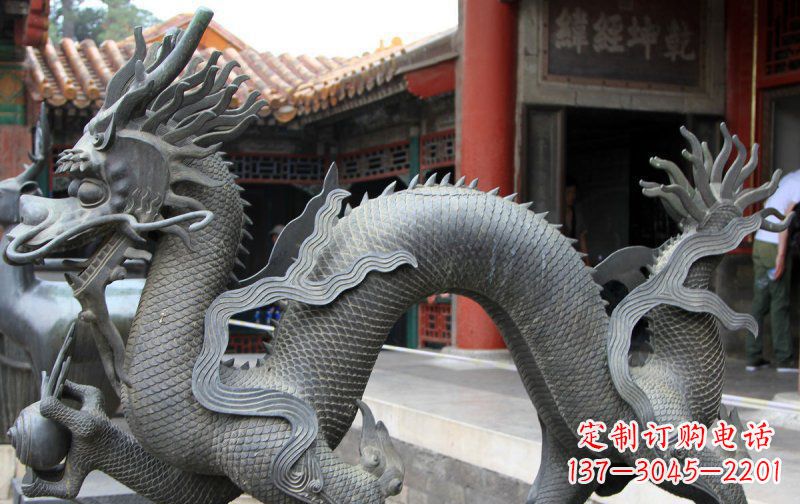 绵阳中领雕塑:精美神龙铜雕