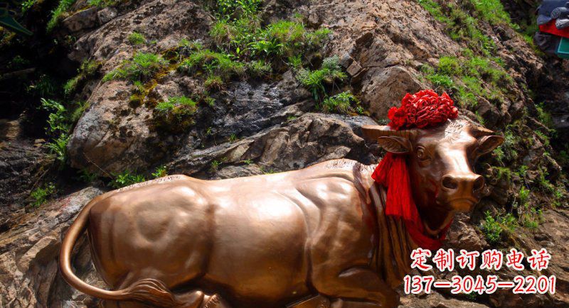 绵阳神牛卧波·高雅铜牛铜雕