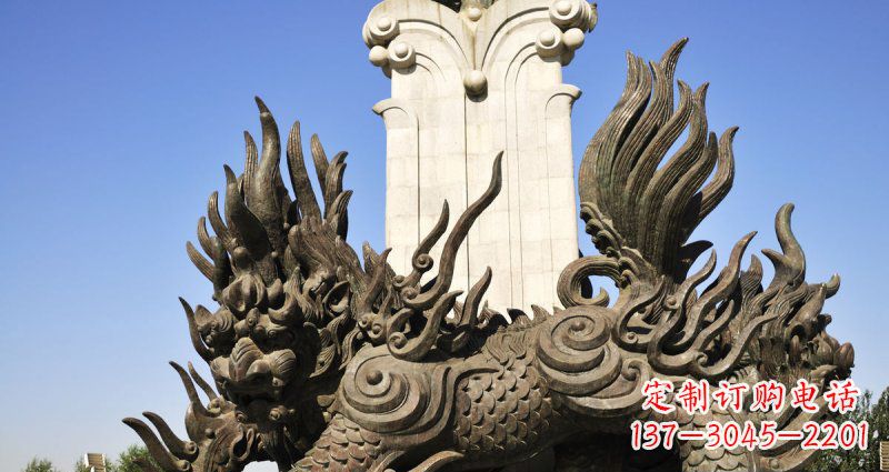 绵阳中领雕塑:神兽火麒麟铜雕定制