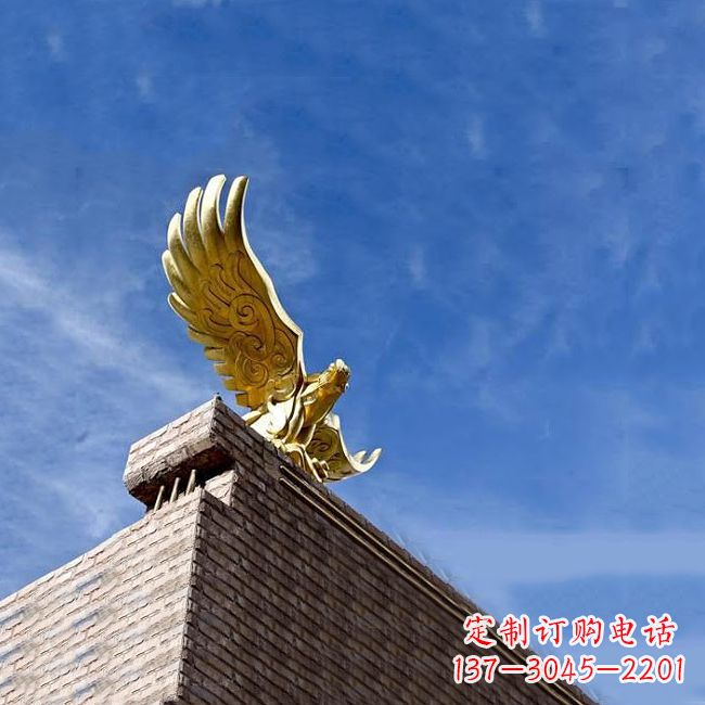 绵阳神兽鲲鹏动物景观铜雕
