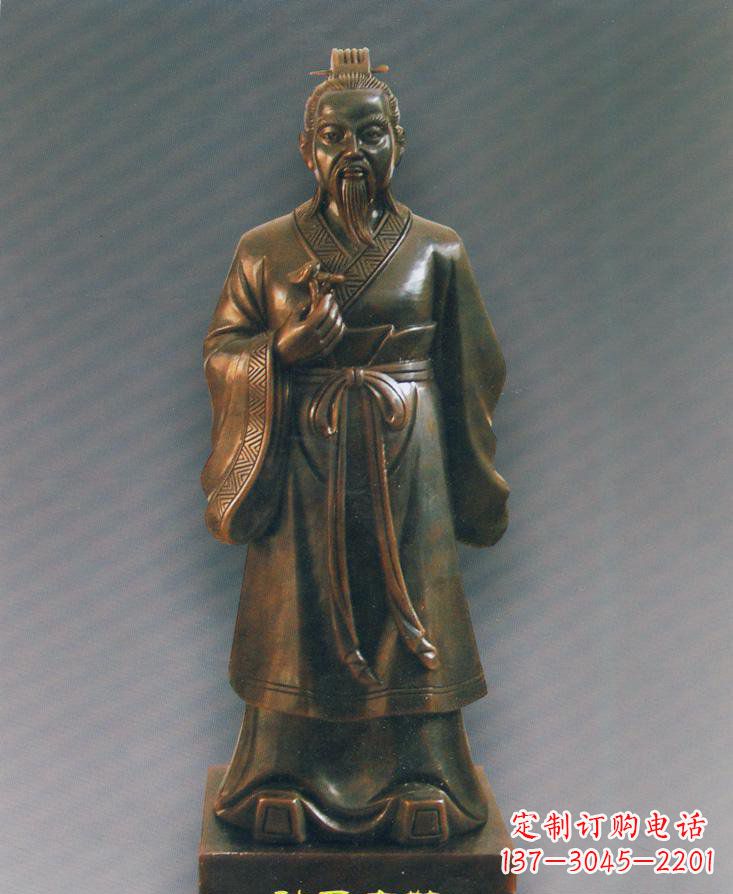 绵阳扁鹊仿铜人物雕塑-独特的玻璃钢雕刻