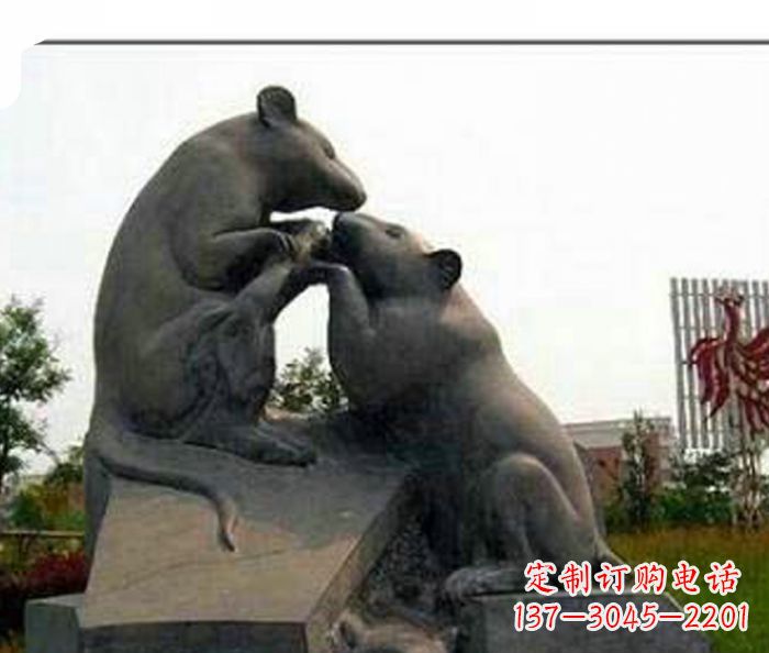 绵阳生肖动物老鼠石雕
