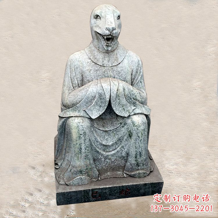 绵阳精美的生肖蛇兽雕塑