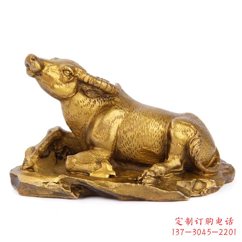 绵阳生肖牛-铸铜鎏金动物雕塑摆件