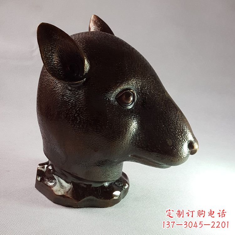 绵阳生肖鼠铸铜兽首