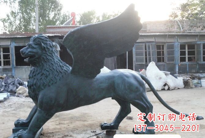 绵阳圣马可飞狮雕塑,高雅优美