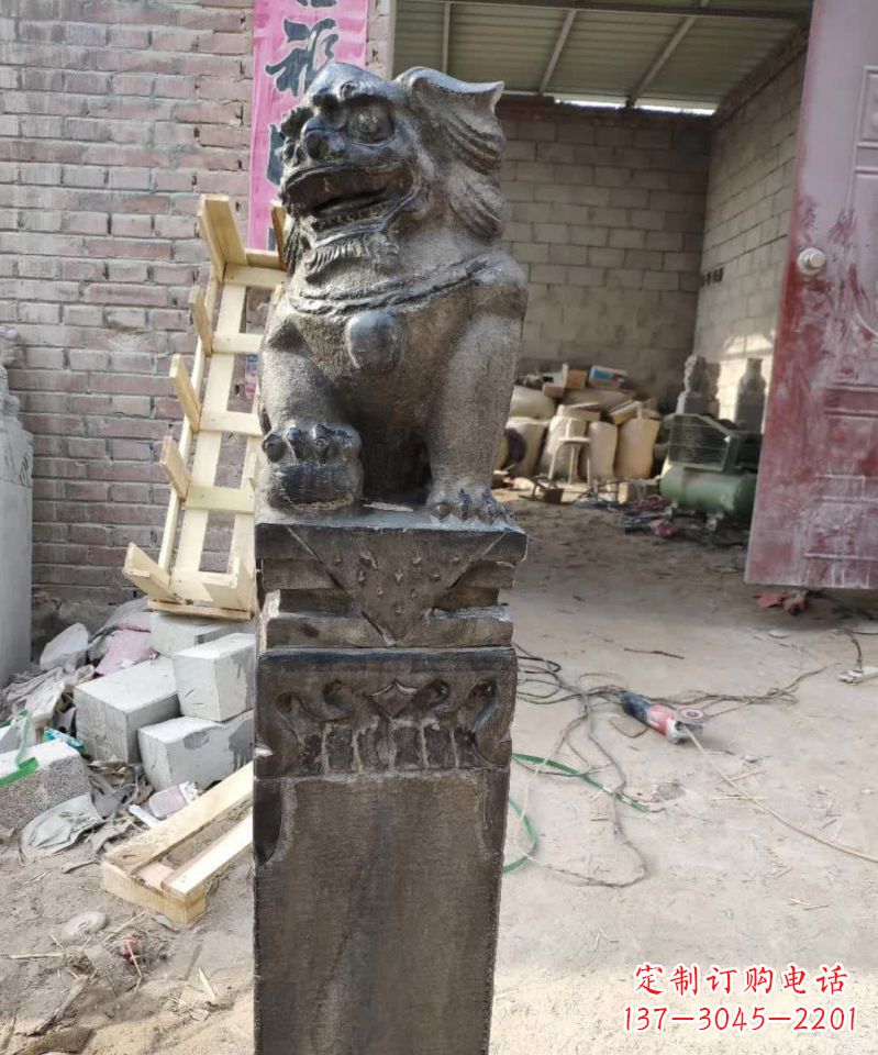 绵阳狮子拴马雕塑,展现力量之美