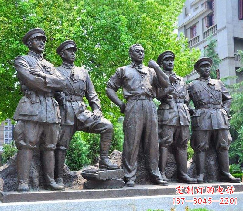 绵阳名人元帅铜雕,让你永久记住他们