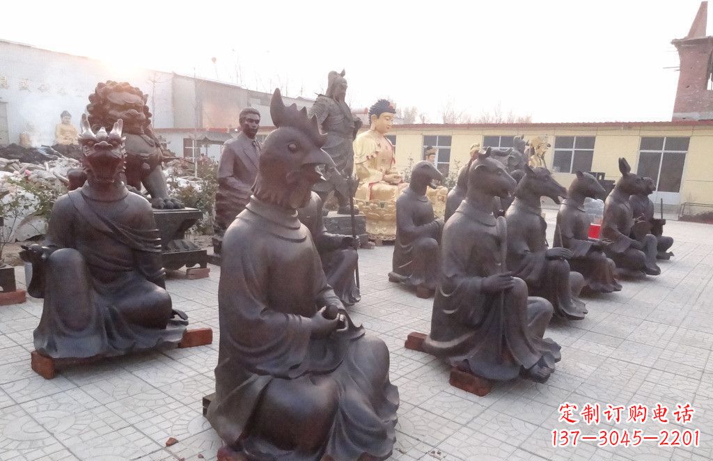 绵阳定制十二生肖头像铜雕