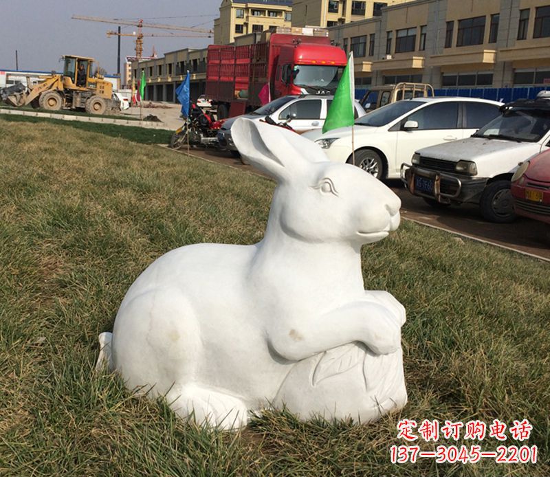 绵阳精美兔子石雕精品,点缀家居美景