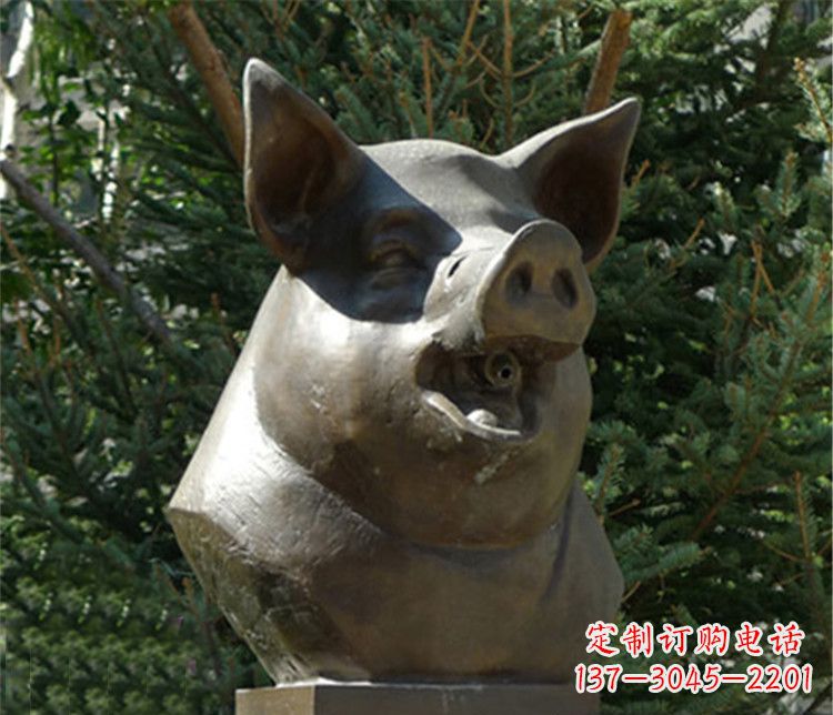 绵阳十二生肖猪首铜雕,让你敬佩万年历史的艺术精髓