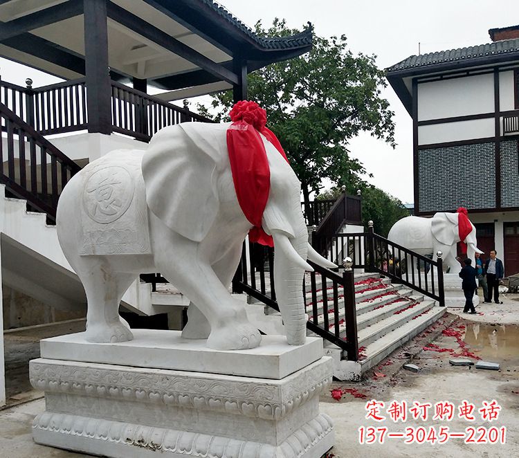 绵阳迎接观音祝福的精美大象观音栏杆