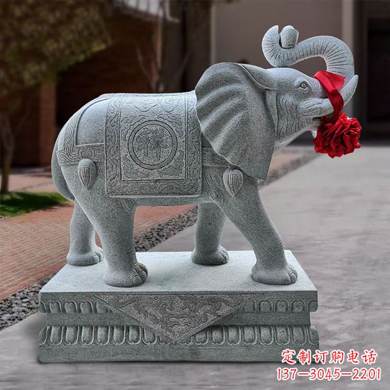 绵阳石雕大象的雕塑