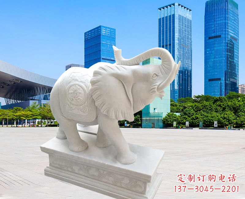 绵阳石雕大象喷泉