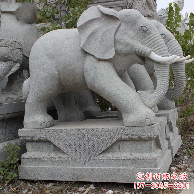 绵阳石雕大象园林雕塑