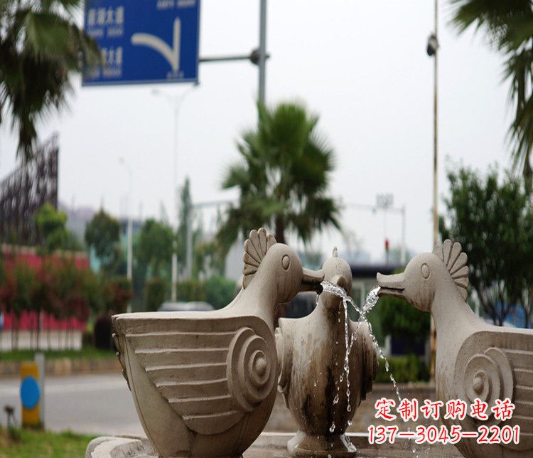 绵阳石雕动物喷泉雕塑