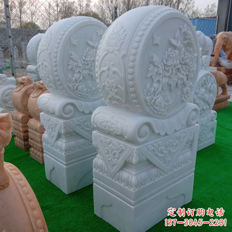 绵阳石雕方柱门墩雕塑,精美无穷