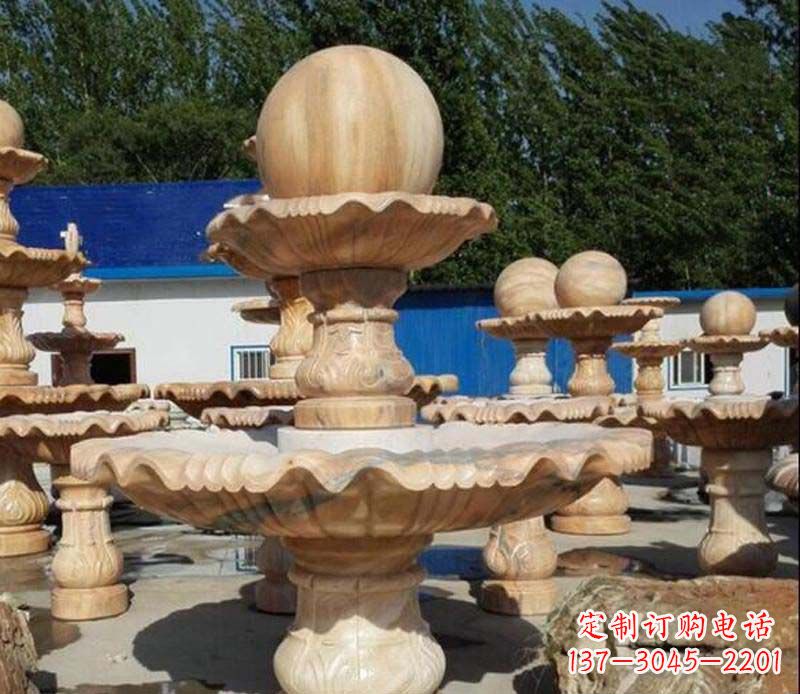 绵阳中领雕塑:英伦风格的玉石风水球雕塑