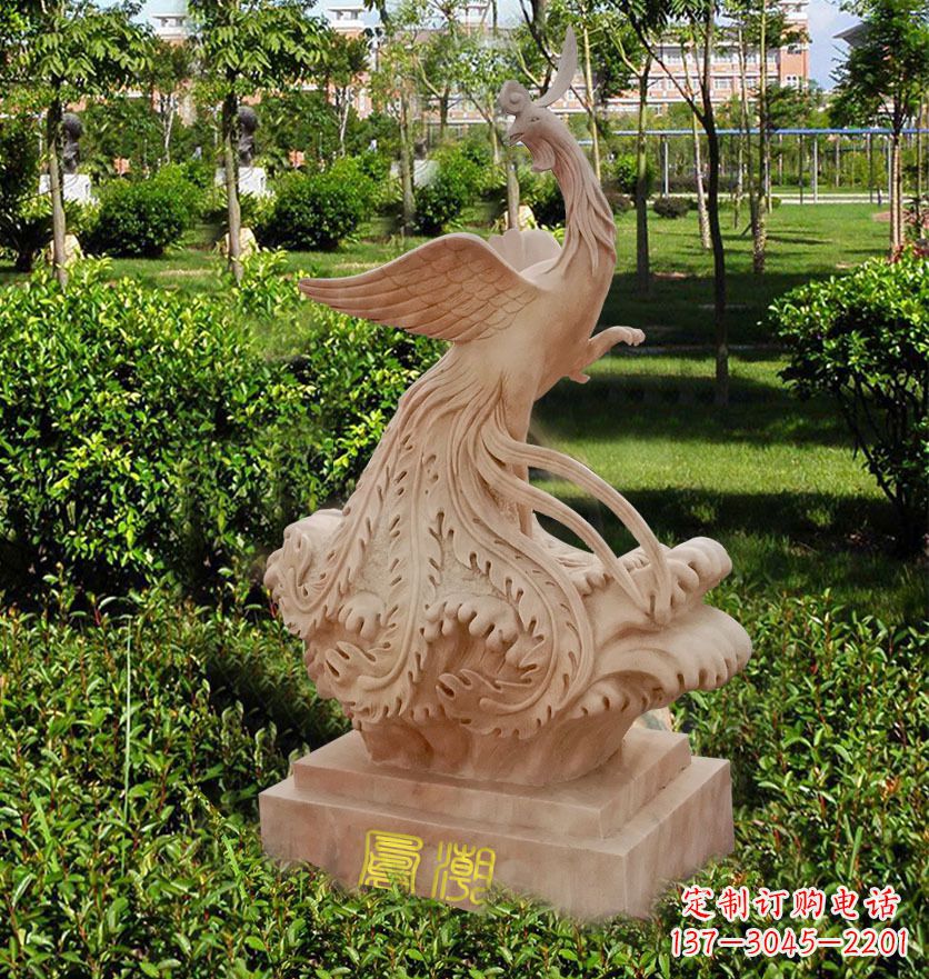 绵阳雕刻凤凰传递祥瑞祝福