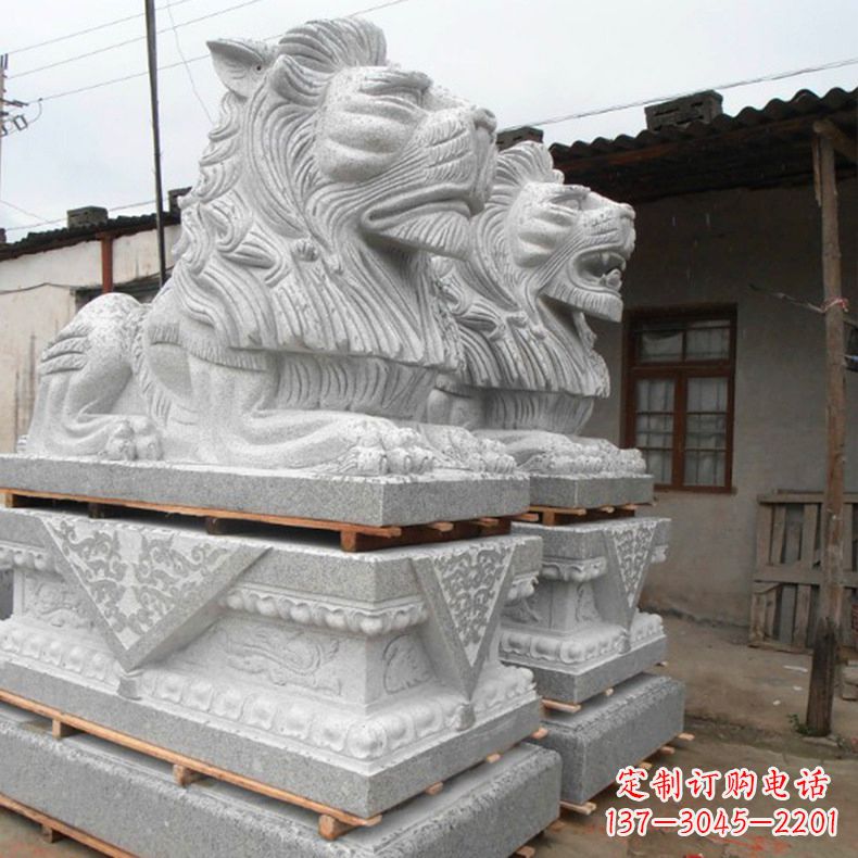 绵阳港币狮子雕塑,华丽展现华夏气势